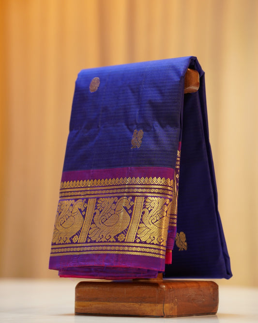 Elegant Pure Body Silk Saree – Small Butta & Annapakshi Border