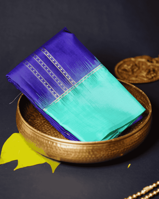 Soft Silk Weightless Vertical Stripes Silk Saree in Violet & Pink with Silkfast Zari – 100% Silkmark Certified Pure Kanchipuram Silk