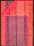 Violet and Orangish Kanchipuram Soft Silk Sarees with Beautiful Pink Border Violet and Orangish Kanchipuram Soft Silk Sarees with Beautiful Pink Border