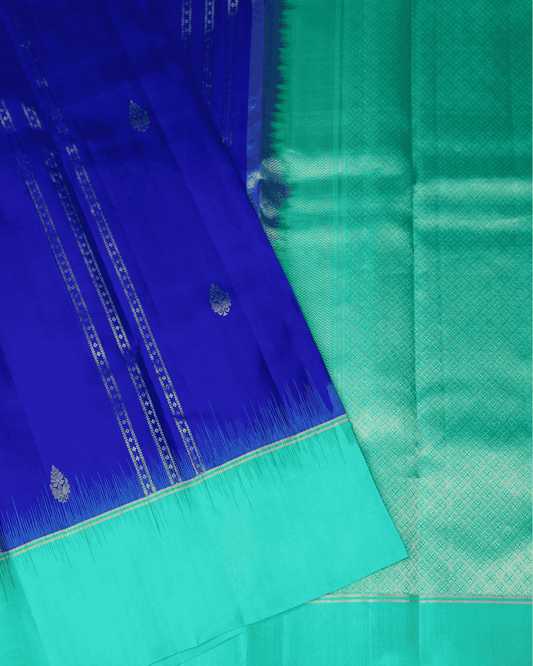 Soft Silk Weightless Vertical Stripes Silk Saree in Violet & Pink with Silkfast Zari – 100% Silkmark Certified Pure Kanchipuram Silk