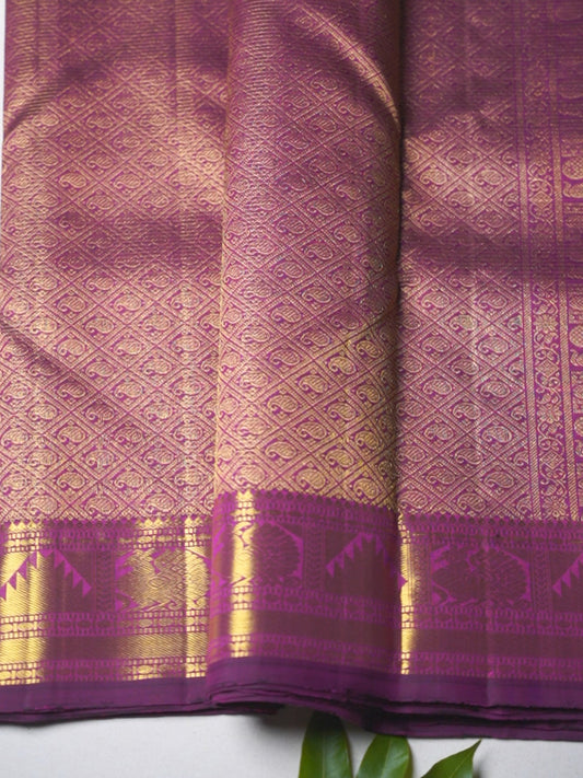 Elegant Vaira Oosi Annapakshi Butta Silk Saree with Thazhampoo Reku & Annapakshi Border