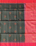 Green Kanchipuram Soft Silk Saree with Multicolor Byzantine Details - a vibrant and elegant traditional attire. Green Kanchipuram Soft Silk Saree with Multicolor Byzantine Details - a vibrant and elegant traditional attire.