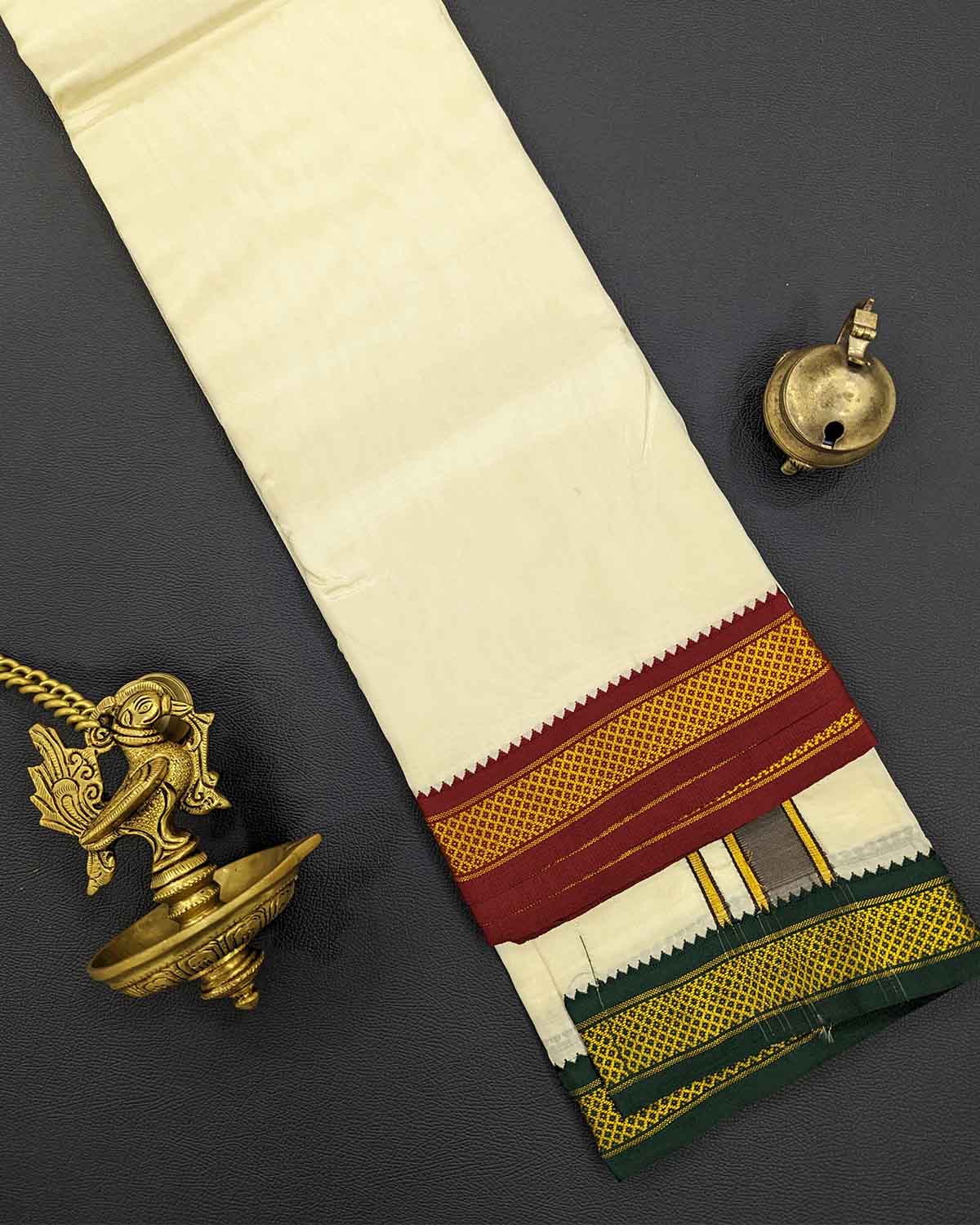 Pure Art Silk Panchakacham Dhoti Pure Art Silk Panchakacham Dhoti