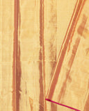 Gold Pink Green Kanchipuram Tissue Silk Saree with Geometrical Pattern and 1Gm Gold Zari