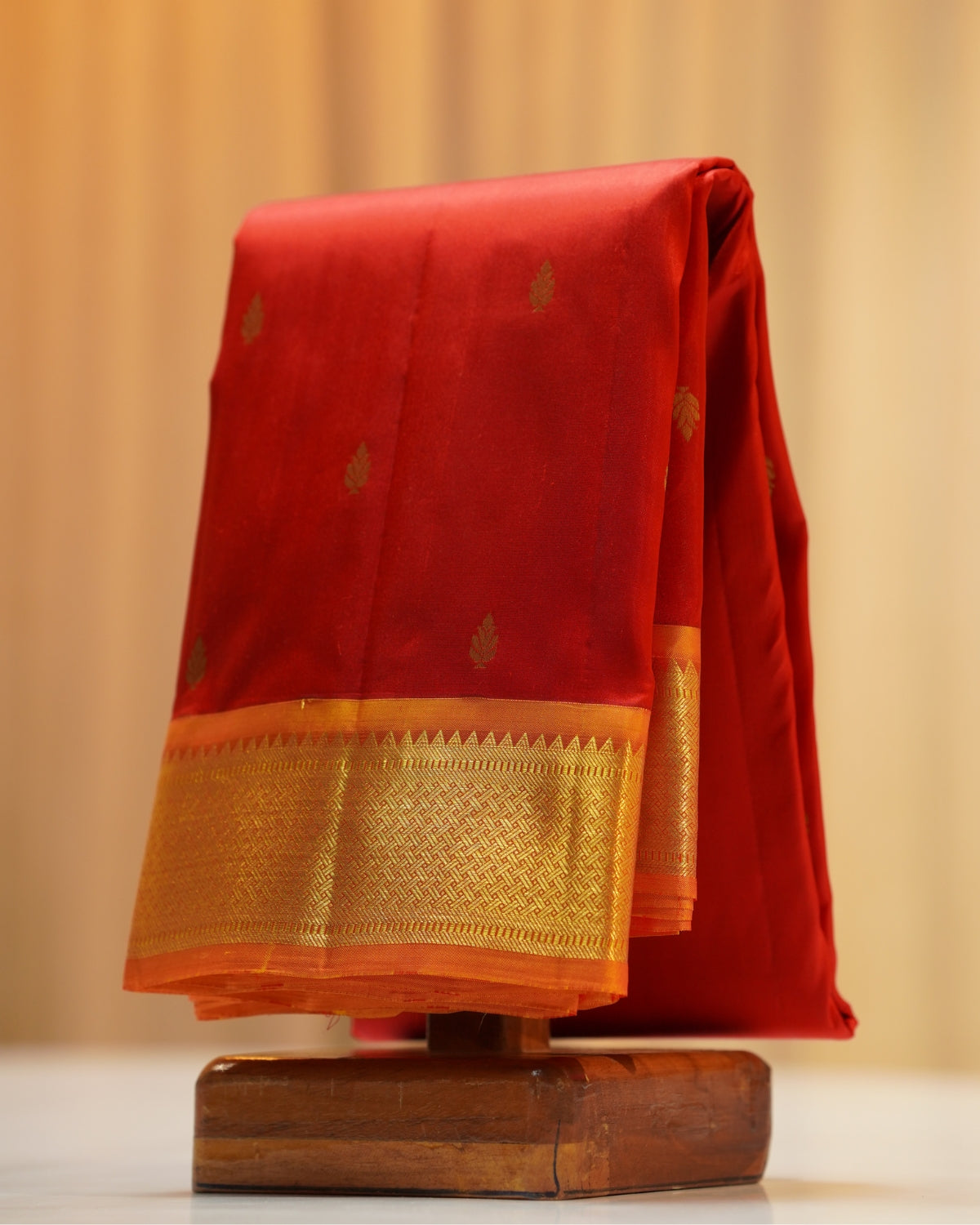 Classic Pure Plain Silk Saree with Delicate Small Butta