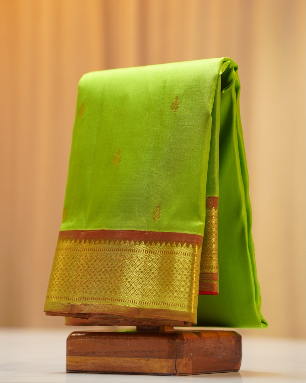 Classic Pure Plain Silk Saree with Delicate Small Butta