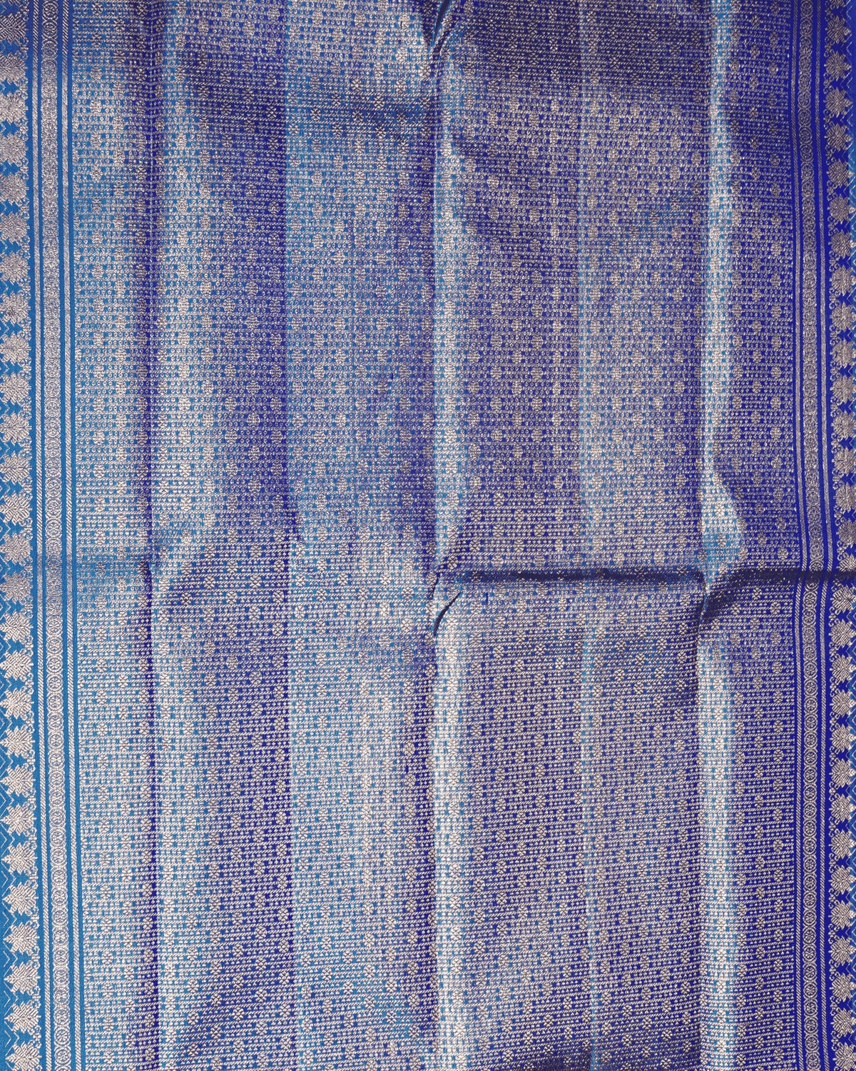 BM Silks 100% Silkmark Certified Kancheepuram Saree – Violet-Blue with One Gram Gold Zari Border