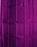 Pure Kanchipuram Silk Saree in Peacock Blue & Violet with Small Border and One Gram Gold Zari