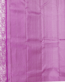 Banaras-Inspired Violet Kanchipuram Silk Saree with One Gram Gold Zari and Self Border | 100% Silkmark Certified
