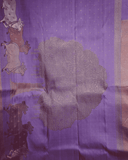 Pichwai Inspired Pastel Pink & Lavender Kanchipuram Silk Saree with Two Gram Gold Zari – Luxuriously Handcrafted.