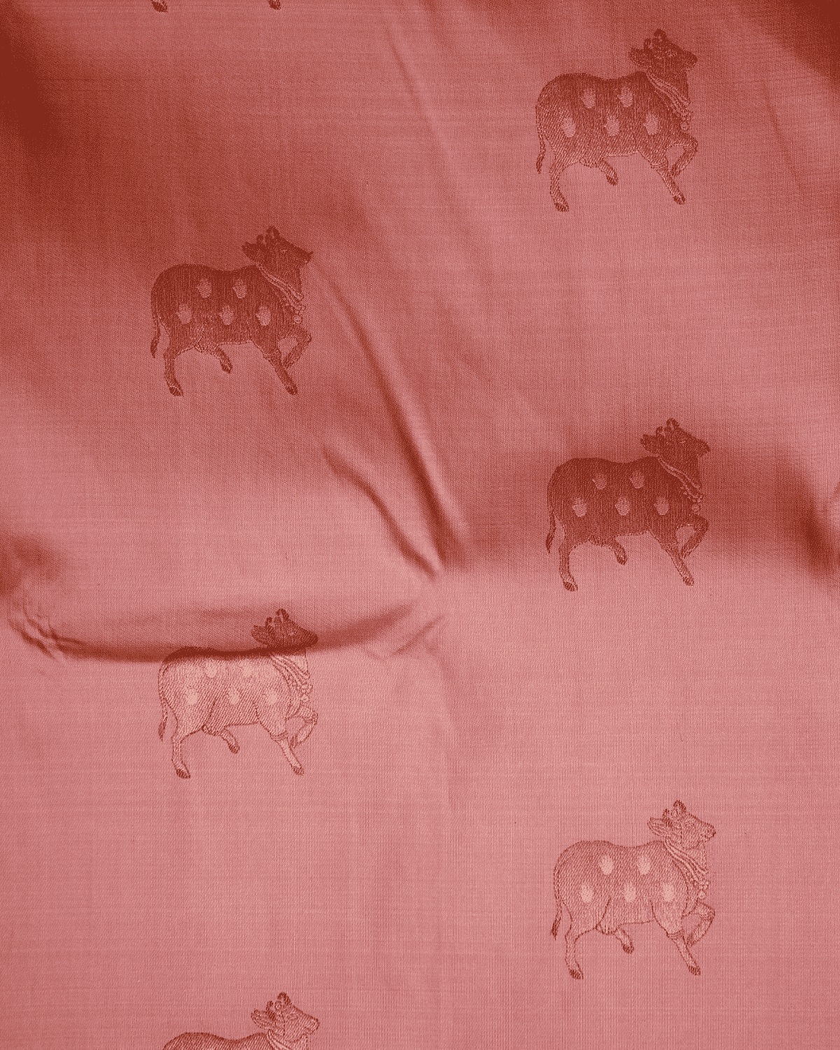 Pichwai Inspired Pastel Pink & Lavender Kanchipuram Silk Saree with Two Gram Gold Zari – Luxuriously Handcrafted.