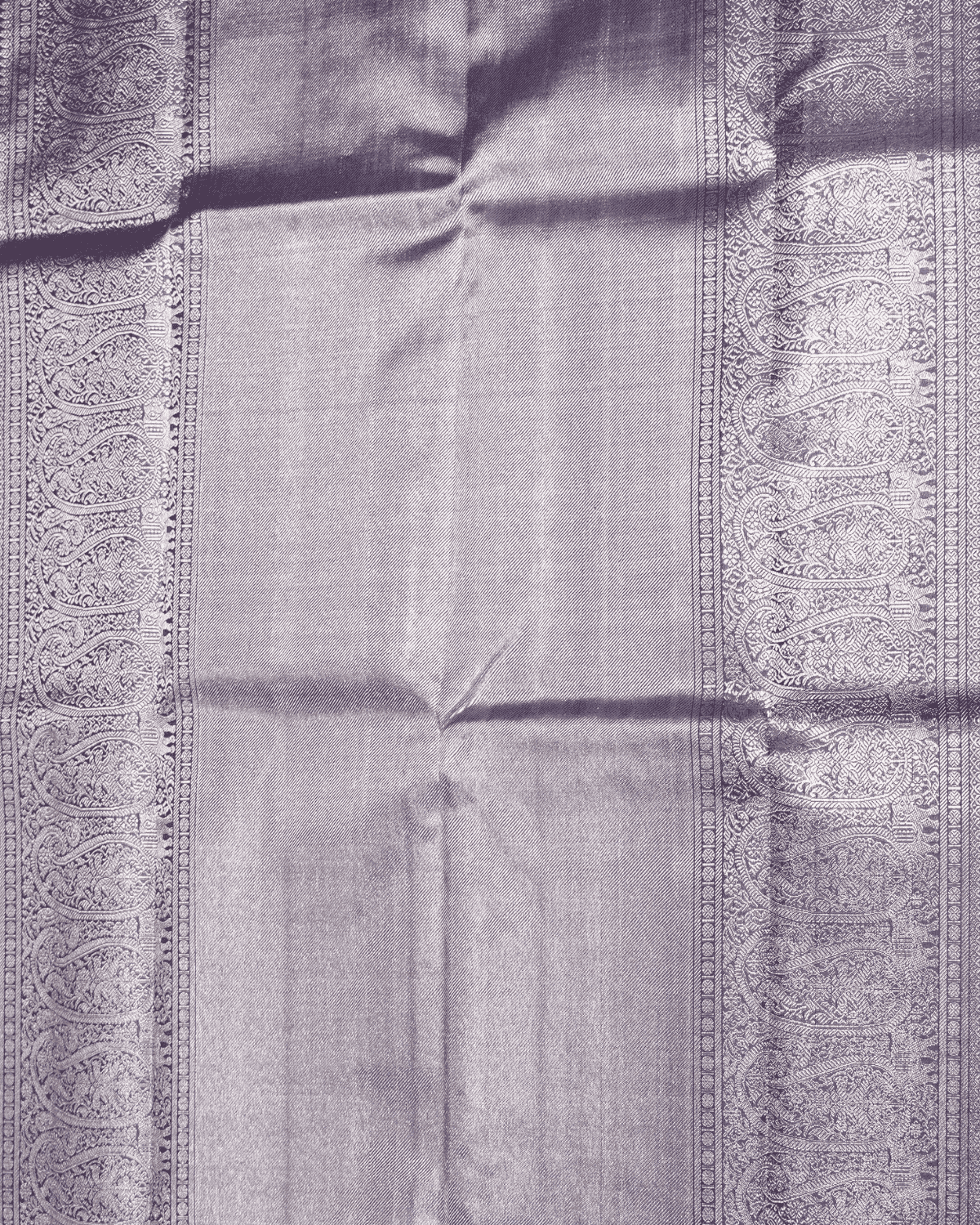 Pure Pink & Grey Kanchipuram Silk Saree with Majestic Vana Singaram Border, Intricate Mayil Chakram Kattam Body, and Two Gram Gold Zari