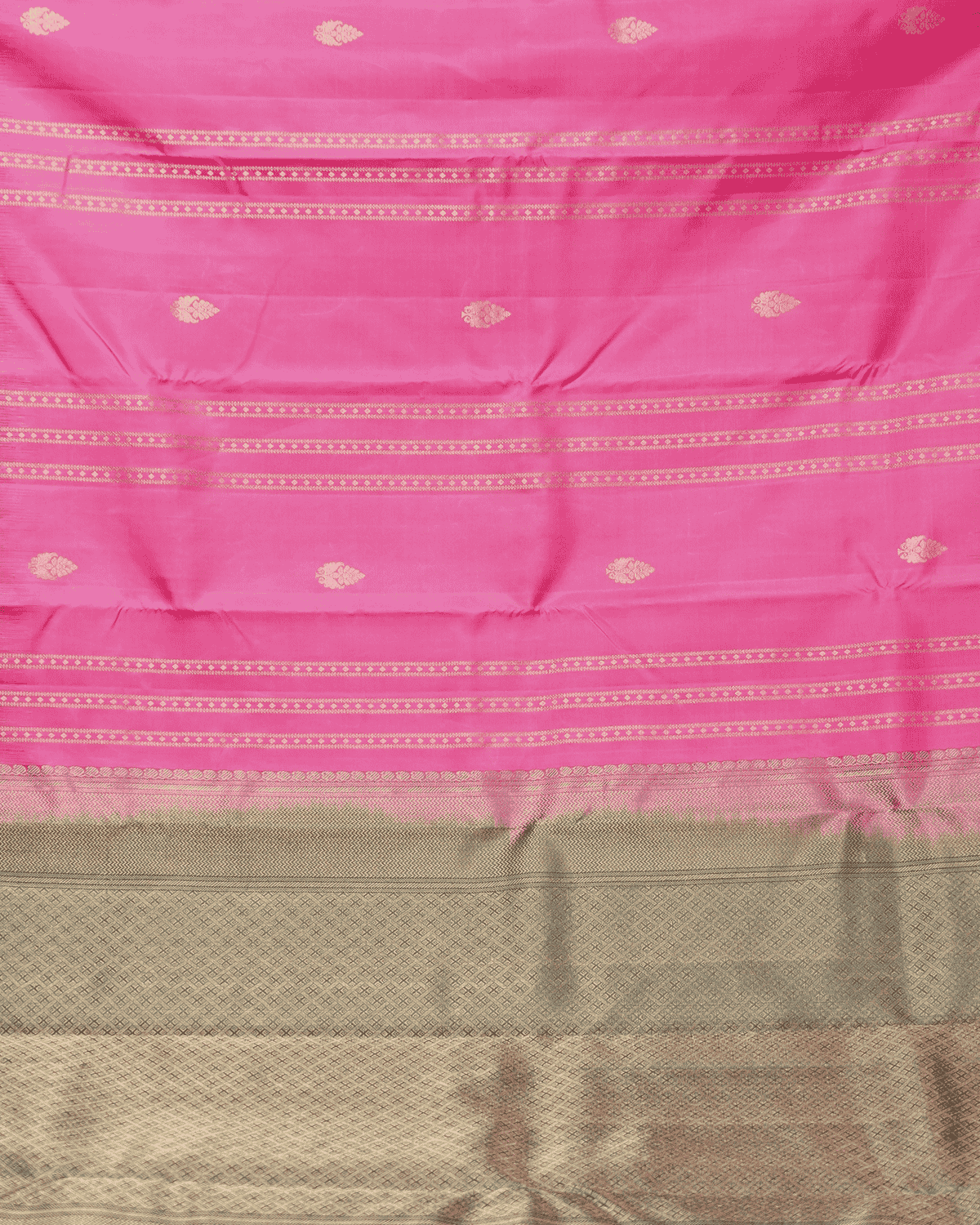Elegant Soft Silk Saree with Weightless Vertical Stripes in Baby Pink & Teal Blue, Adorned with Silkfast Zari