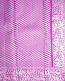 Banaras-Inspired Violet Kanchipuram Silk Saree with One Gram Gold Zari and Self Border | 100% Silkmark Certified