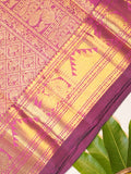 Elegant Vaira Oosi Annapakshi Butta Silk Saree with Thazhampoo Reku & Annapakshi Border