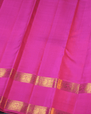 Korvai Double Border Saree with Peacock & Mango Butta