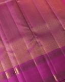 Korvai Double Border Saree with Peacock & Mango Butta