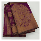 Handwoven Kanchipuram Silk Saree front view