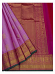 Handwoven Kanchipuram Silk Saree in Pink with Zari Border