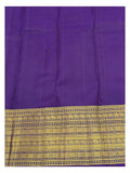 Handwoven Kanchipuram Silk Saree in Purple with Rich Gold Border