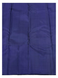 Handwoven Kanchipuram Silk Saree - Indigo Blue with Magenta-Gold Brocade Pallu and Zari Motifs