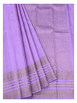 Handwoven Kanchipuram Silk Saree - Lilac with Gold-Toned Border