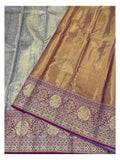 Handwoven Kanchipuram Silk Saree - Lilac with Magenta Zari Border