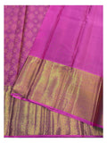 Handwoven Kanchipuram Silk Saree - Pink with Rich Gold Zari Border