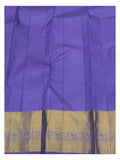 Lavender Purple Handwoven Pure Silk Saree with Gold-Toned Border
