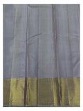 Light Lavender Handwoven Kanchipuram Silk Saree with Gold Floral Vine Weave and Broad Zari Border