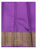 Magenta Handwoven Kanchipuram Silk Saree with Gold-Toned Border