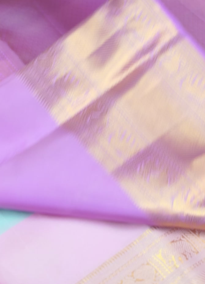 Vibrant Multi-Colour Stripes Saree with Stylish Lavender Border