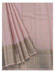 Pure Silk Saree - Blush Pink with Gold Zari Border