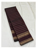 Pure Silk Saree - Deep Maroon with Gold Woven Border