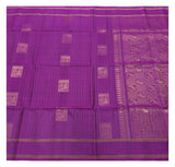 Pure Silk Saree - Double Warp Magenta with Zari Border