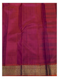 Pure Silk Saree - Multicolour Checks with Coral Zari Border