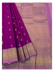 Rani Pink Pure Silk Saree with Gold Zari Border