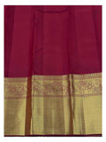 Rose Pink Handwoven Kanchipuram Silk Saree with Gold Floral Weave and Antique Zari Border