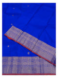Royal Blue Handwoven Kanchipuram Silk Saree with Gold Zari Border