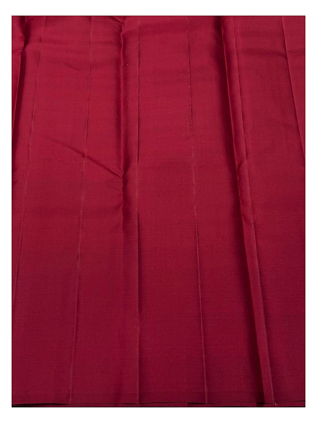 Wine Handwoven Kanchipuram Silk Saree with Gold-Toned Buttas and Floral Pallu front view