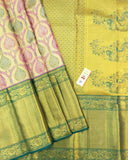 Bridal Saree with Leaf Floral Buttas and Decorated Border