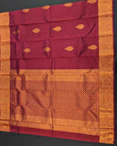  Elegant brown silk saree with leaf buttas for weddings