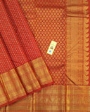 Wedding Silk Saree in Striped Patterns and Paisley Border