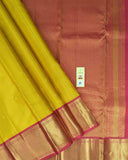 Ornate Yellow Saree with Contrast Pallu and Border