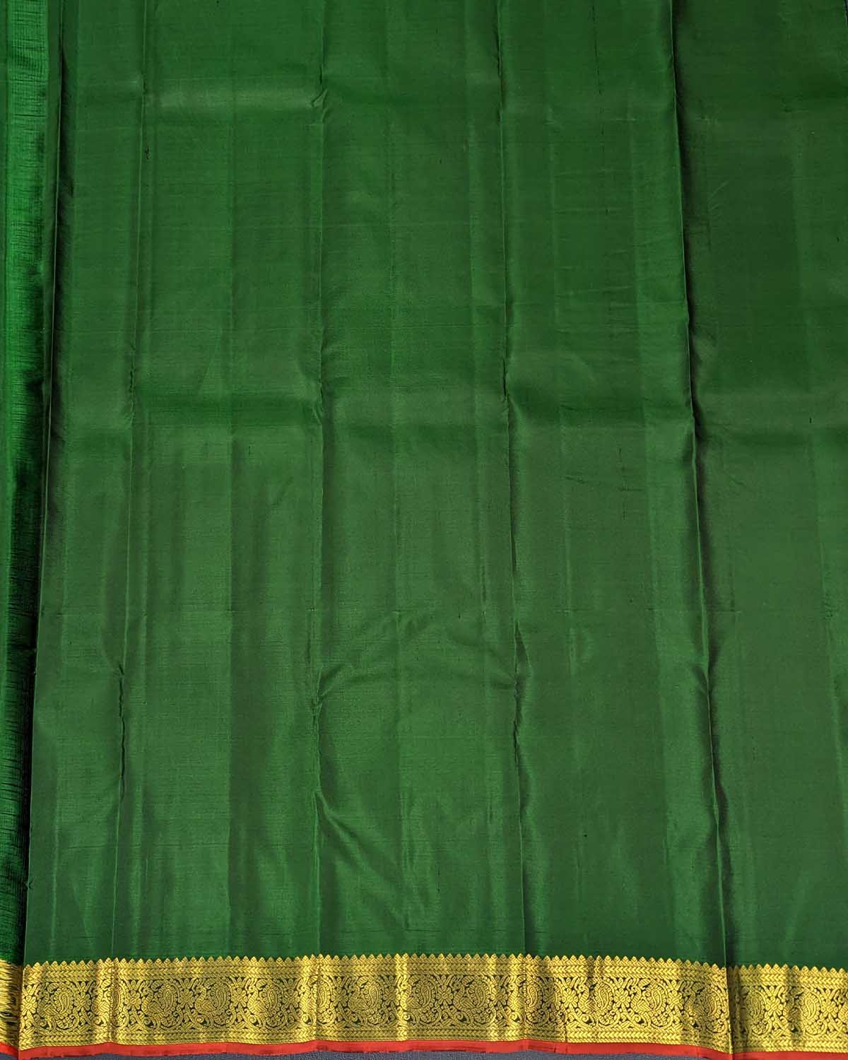 Vibrant Traditional Saree with Paisley Buttas and Annapakshi Border