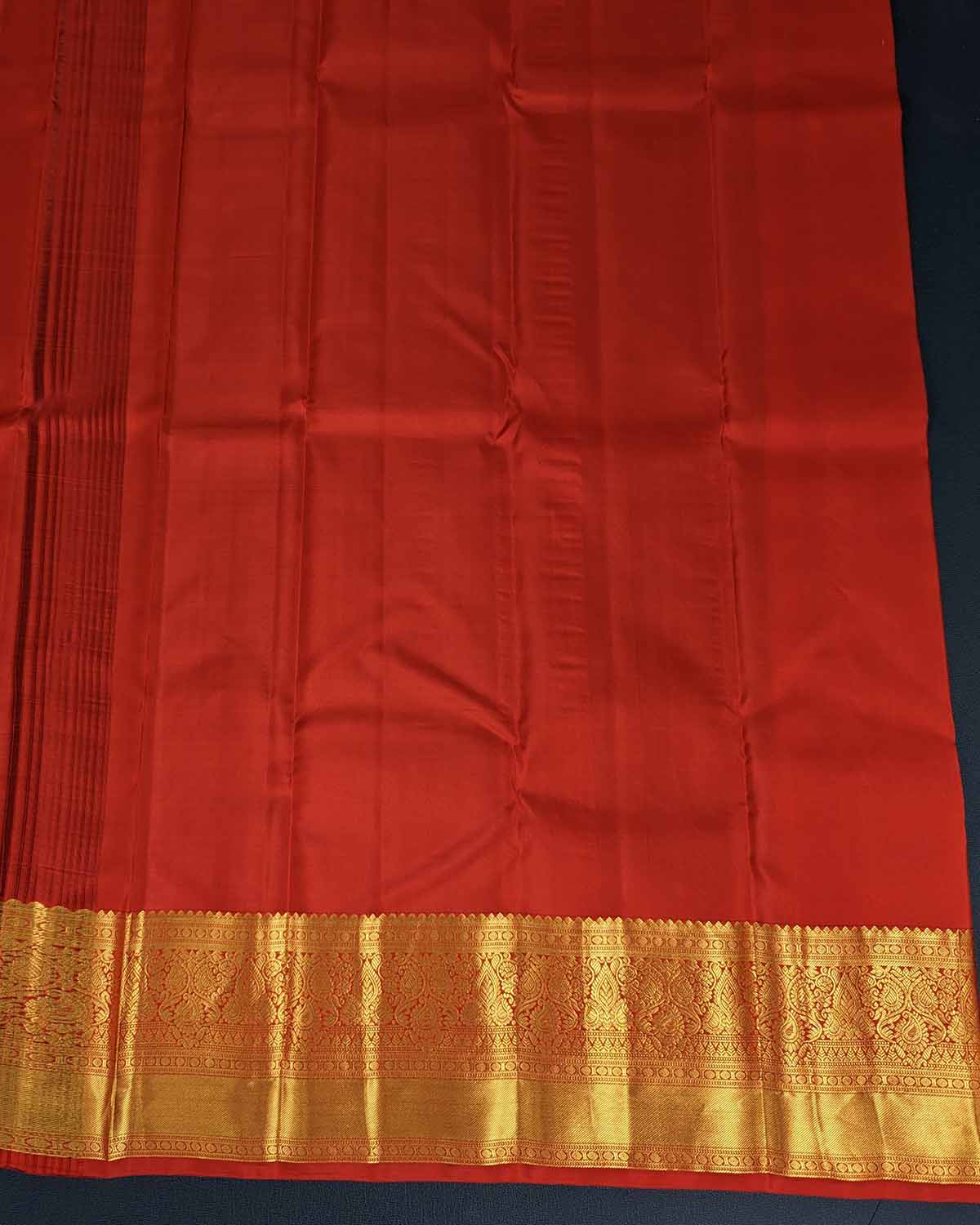 Bold Blue Kamalam Zari Buttas and Contrast Decorated Pallu