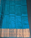 Self-border Saree with Diamond Zari Buttas and Annam Border