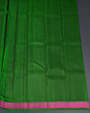 Bottle Green Kamalam Zari Buttas Silk Saree with Diamond Pallu