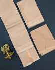 Mens Dhoti and Angawastram with Copper Jari in Art Silk